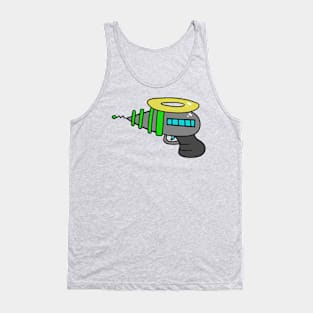 Green Blue Yellow Space Gun Tank Top